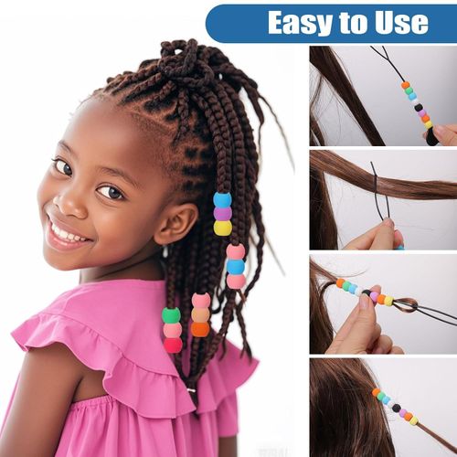 Adorable Soft Silicone Hair Beads for Kids – Colorful, Gentle & Fun Hair Accessories for Braids