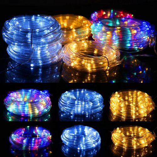 Magical Outdoor Waterproof LED Tube String Lights - Colorful Glow, 8 Flash Modes, Energy-Saving & Durable, Create Enchanting Ambiance for Your Garden & Patio