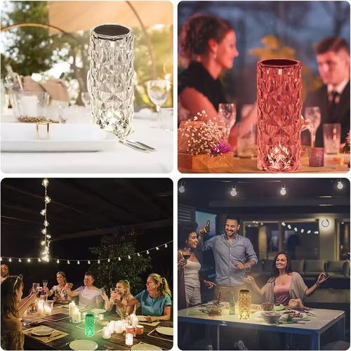 Enchanting Crystal Ambient Lamp - Magical Touch & Remote Control Color-Changing Light for Dreamy Atmosphere