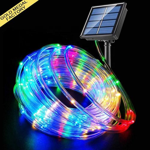 Magical Outdoor Waterproof LED Tube String Lights - Colorful Glow, 8 Flash Modes, Energy-Saving & Durable, Create Enchanting Ambiance for Your Garden & Patio