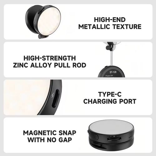 Stylish Magnetic Live Camera Light - Elevate Your Streaming with Gorgeous Illumination