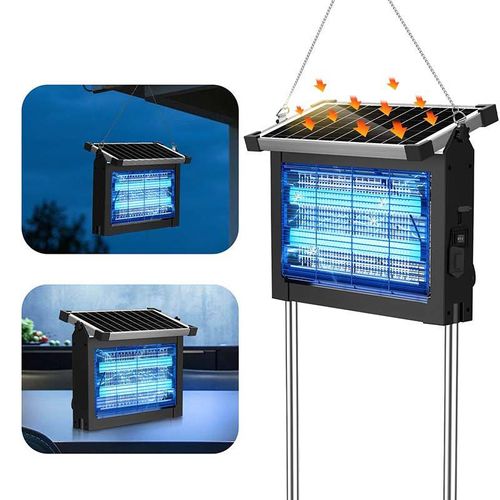 Solar-Powered Outdoor Bug Zapper, Waterproof & Ultra-Effective Mosquito Killer for African Homes and Gardens