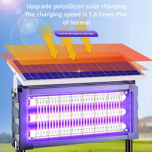 Solar-Powered Ultra-Efficient Mosquito Killer Lamp with Automatic Control for Africa's Outdoor Use - Safe & Reliable