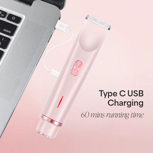 Effortless Beauty Essential: 2-in-1 Painless Waterproof Hair Trimmer for Silky Smooth Skin Everywhere