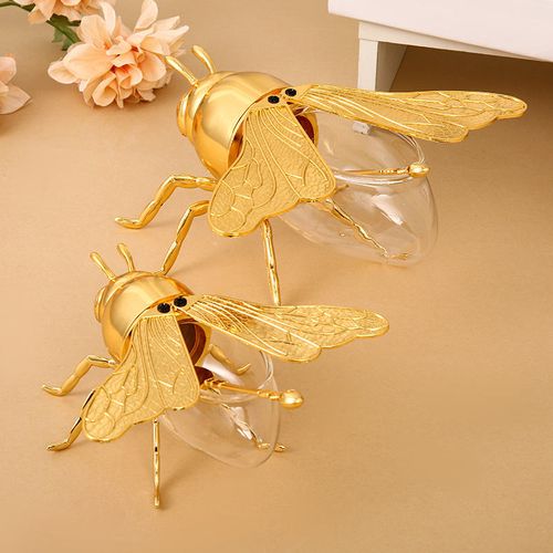 Glamorous Bee Sugar Jar: Vintage Luxury Craft, Exquisite Artistry for a Regal Home & Charming Gifting