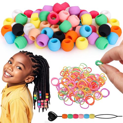 Adorable Soft Silicone Hair Beads for Kids – Colorful, Gentle & Fun Hair Accessories for Braids