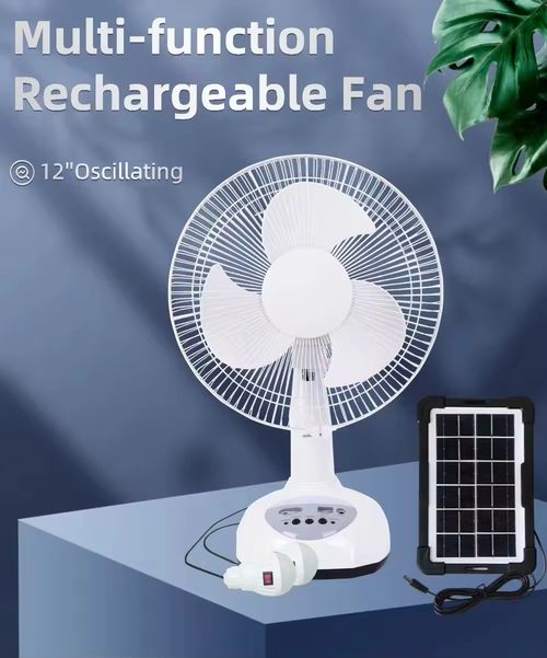 All - In - One Solar & Rechargeable Fan: Your Perfect Cooling Companion for Every Space