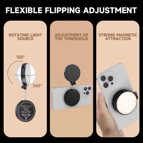 Stylish Magnetic Live Camera Light - Elevate Your Streaming with Gorgeous Illumination