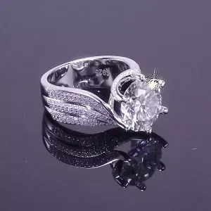 🎁5 Carat Super Sparkling Moissanite Ring Adjustable size& （Cash on delivery）