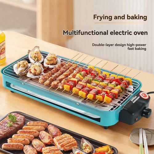Smokeless 2-in-1 Indoor Electric Grill – Enjoy BBQ Anytime at Home!