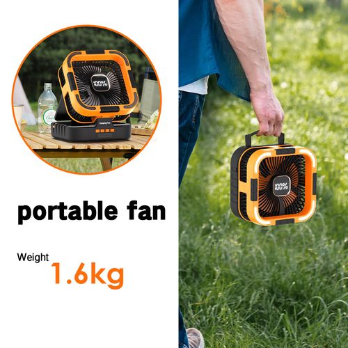 Multi-Functional 10000mAh Solar Rechargeable Fan – Portable Camping & Emergency Power Bank