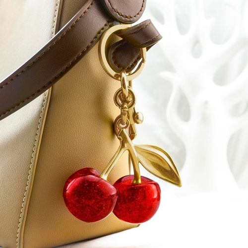 Cute Cherry Keychain Bag Charms for Women – Purse & Car Key Accents, Adorable Add-ons for Your Essentials