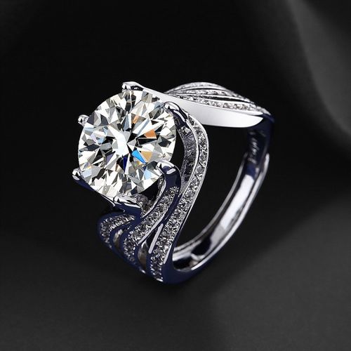 🎁5 Carat Super Sparkling Moissanite Ring Adjustable size& （Cash on delivery）