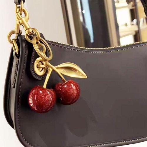Cute Cherry Keychain Bag Charms for Women – Purse & Car Key Accents, Adorable Add-ons for Your Essentials