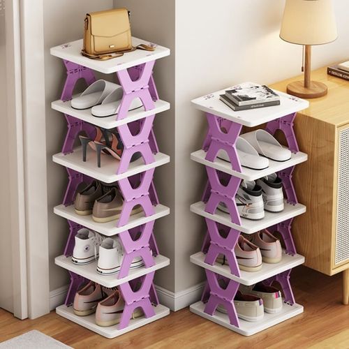 🦶6-Tier Foldable Shoe Rack – No Assembly Required, Space-Saving Storage Cabinet