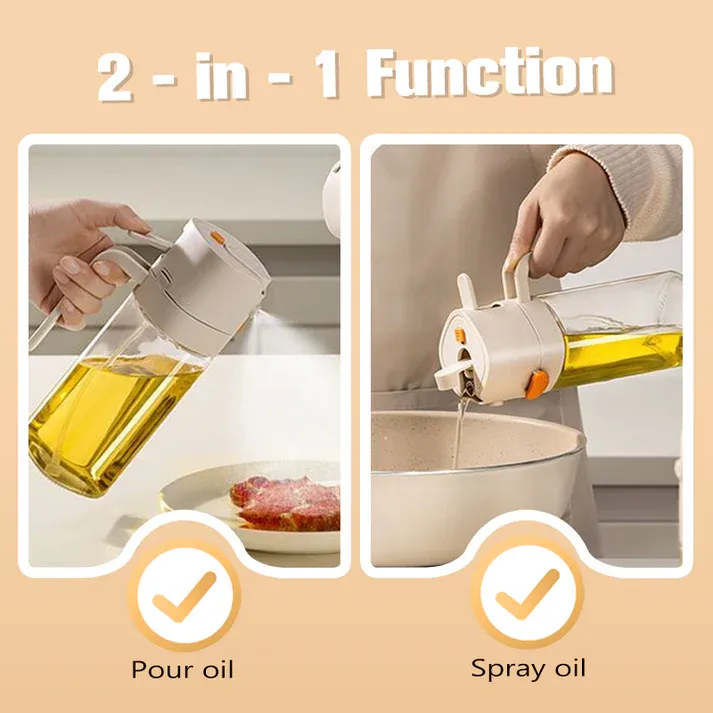 2 in 1 Sprayer & Dispenser Oil Bottle