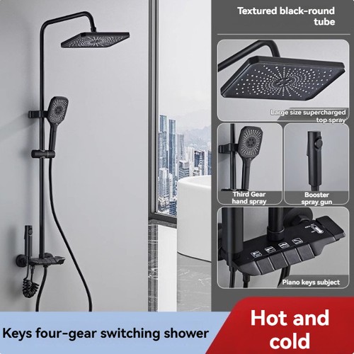 Multi-function, Temperature display, Piano-style button shower