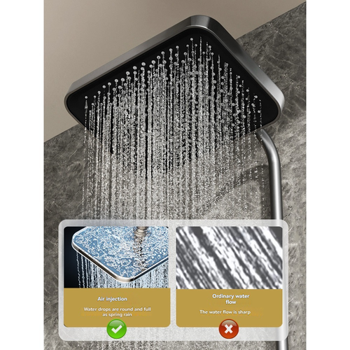 Multi-function, Temperature display, Piano-style button shower