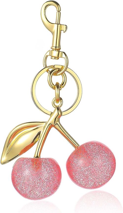 Cute Cherry Keychain Bag Charms for Women – Purse & Car Key Accents, Adorable Add-ons for Your Essentials