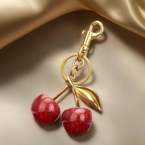 Cute Cherry Keychain Bag Charms for Women – Purse & Car Key Accents, Adorable Add-ons for Your Essentials