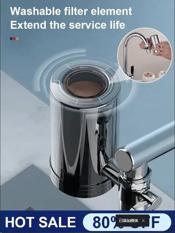 🔥 Installation-free Stainless Steel Household Faucet Water Purifier