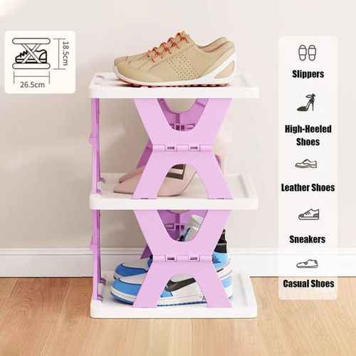 🦶6-Tier Foldable Shoe Rack – No Assembly Required, Space-Saving Storage Cabinet