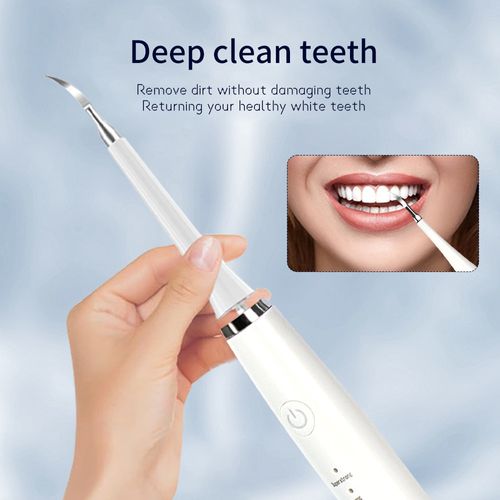 （24-hour delivery+Cash on delivery）Electric dental scaler dental calculus remover White