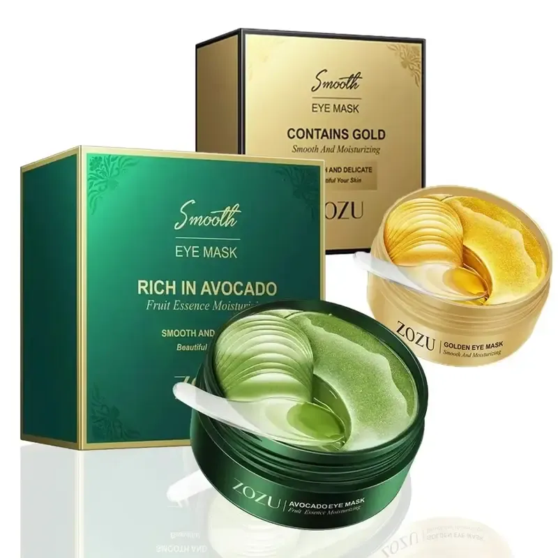 120pcs Avocado & Gold Under Eye Mask Patches - AM Brightening Hydrator, PM Soothing Repairer & Depuffer, Evening Skincare for Dark Circles & Dryness, Beauty Gift, Repairing, Beauty Products, Dark Circles Treatment
