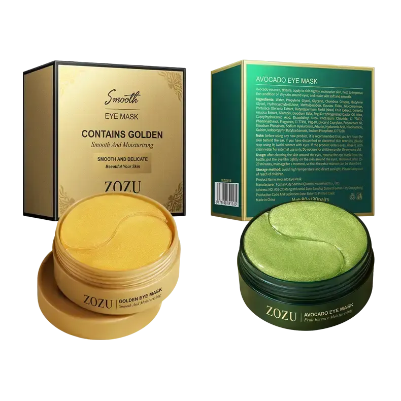 120pcs Avocado & Gold Under Eye Mask Patches - AM Brightening Hydrator, PM Soothing Repairer & Depuffer, Evening Skincare for Dark Circles & Dryness, Beauty Gift, Repairing, Beauty Products, Dark Circles Treatment