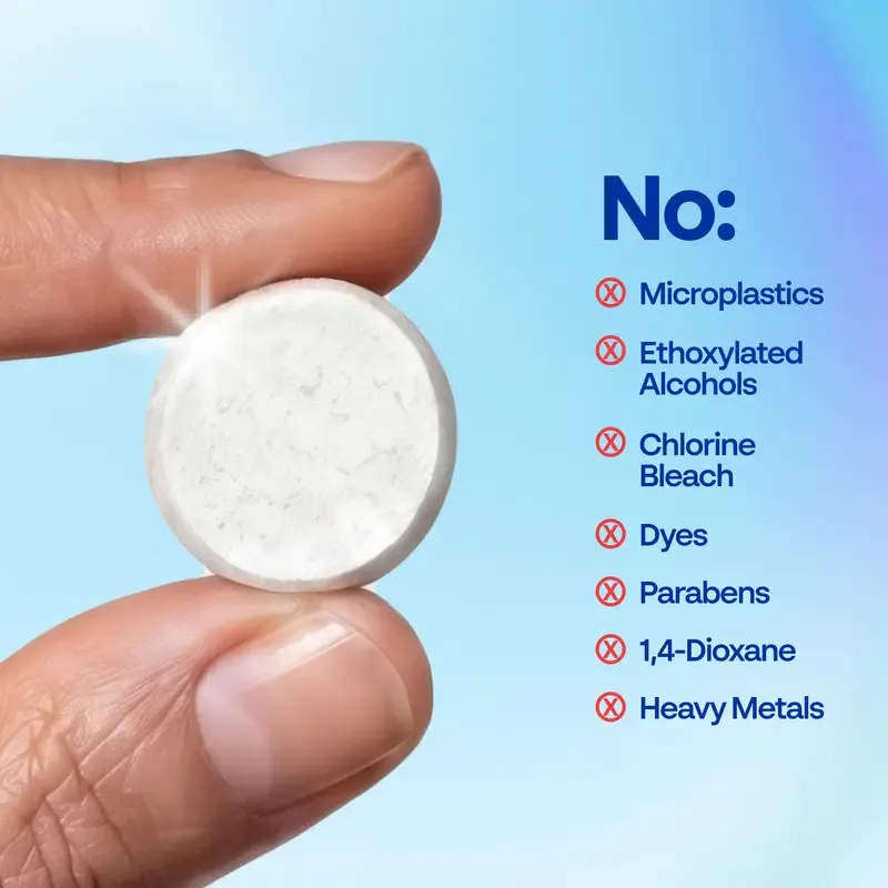 Earth Breeze Dishwasher Detergent Tablets, Free & Clear, 60 Count | 100% Plastic-Free Tablets with No Harsh Chemicals, 3-in-1 Triple Enzyme Formula, Eco-Friendly Dish Washing Pods, HE Safe