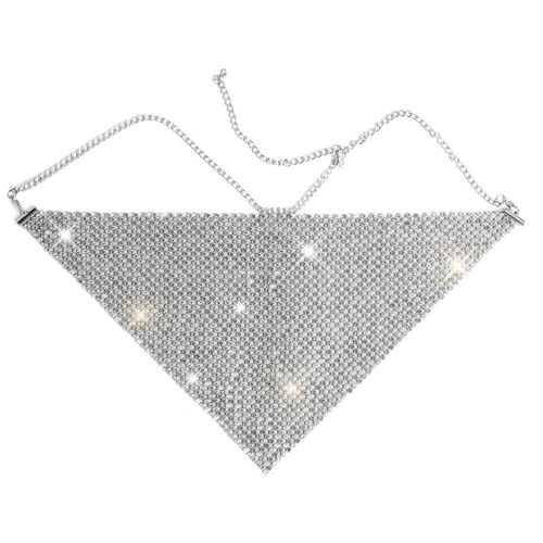Women's Shiny Rhinestone Earloop Face Cover - Hollow Crystal Mesh Creative Mask Design, Adjustable Loops, Breathable Adult Face Mask with Gems for Rave Events