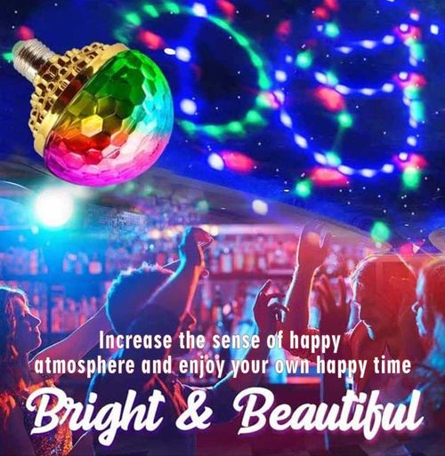 New arrival colorful rotating Disco Stage Lighting RGB LED Crystal glamor Ball light 6W E27