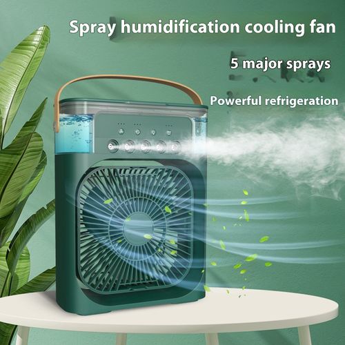 Spray fan desktop USB small fan humidifier refrigeration air conditioning fan mini electric fan home air cooling fan mini portable humidifier vertical