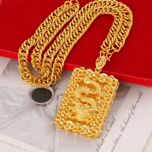 Men'S Chinese Dragon Pendant Necklace