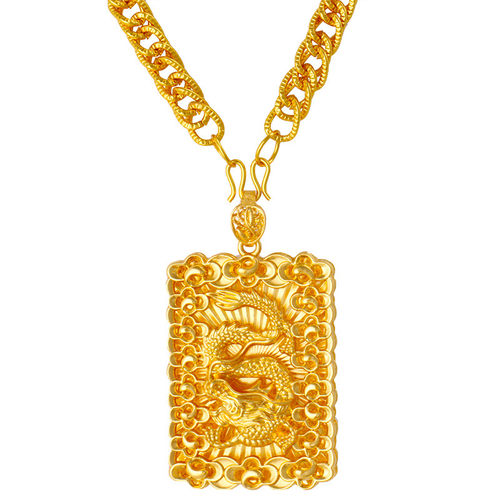 Men'S Chinese Dragon Pendant Necklace