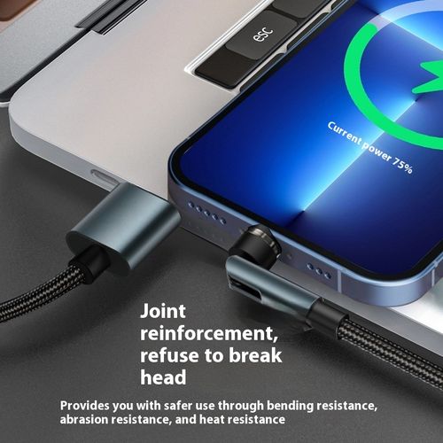 Three-in-One USB Charging Cable with 540-Degree Bending