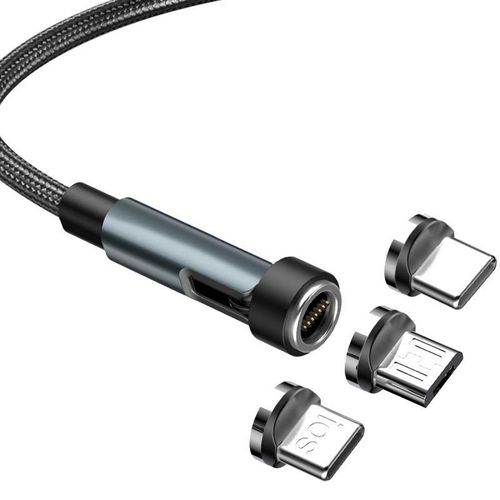 Three-in-One USB Charging Cable with 540-Degree Bending