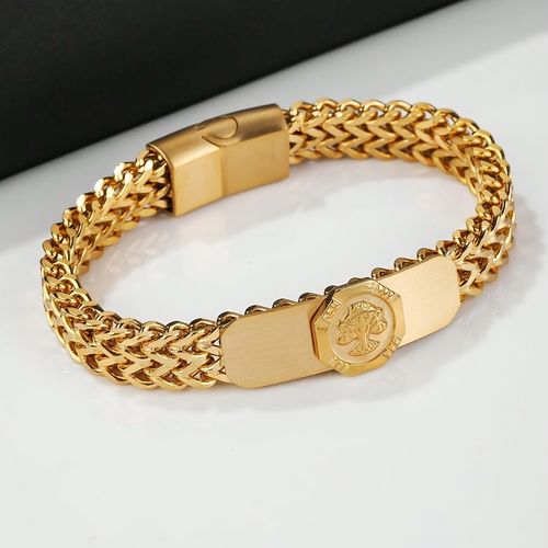 Men's 304L Stainless Steel Magnetic Clasp Bangle Bracelet