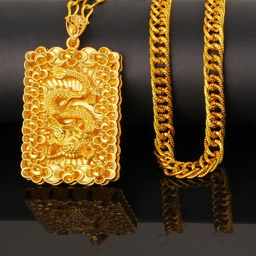 Men'S Chinese Dragon Pendant Necklace