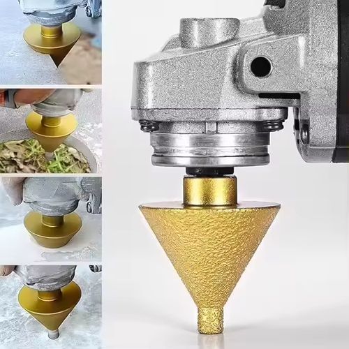Diamond chamfering tool for enlarging holes, grinding and edge finishing, multi-functional drill bit, hole opening tool, marble tile, glass cone-shaped drill