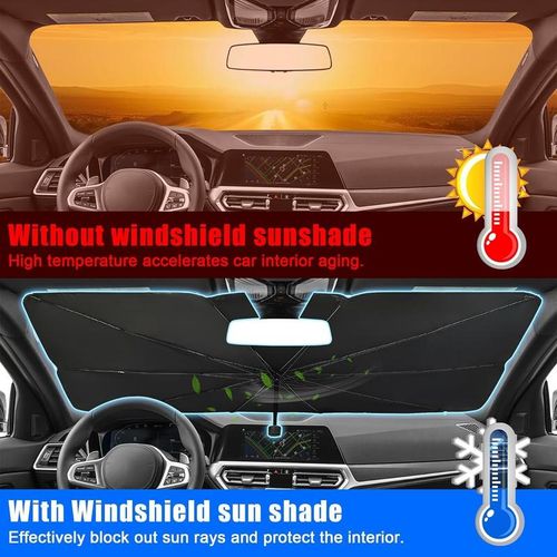 Foldable Car Sun Shade - Multi-Layer UV Barrier & Insulation Shield for Cars and SUVs
