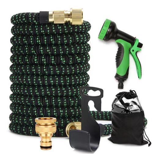 Expandable Hose for Car Washing & Garden Watering - 100ft Lightweight with 10 Spray Patterns, Ideal for Patio, Balcony & Outdoor Use