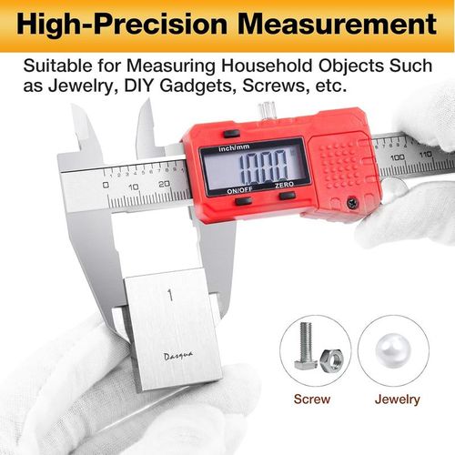 Precision Electronic Micrometer --- Stainless Steel Construction, Large LCD Display, Instant Unit Conversion