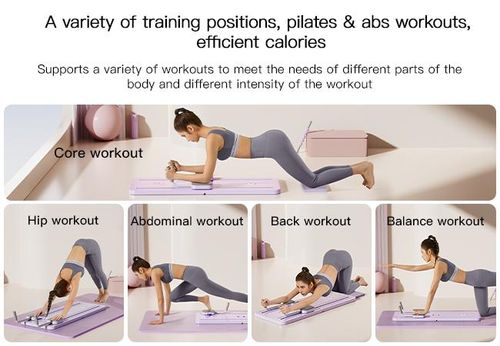 UMAY Multi-functional Ab Exercise Board, Home Pilates Reformer, Ab Workout Equipment for Core Strength Training Foldable for Home Gym Fitness