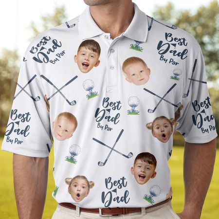 Bedste far af Par - Personlig fotopoloshirt