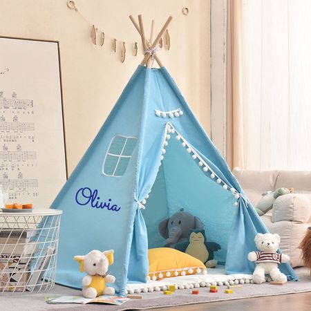 Personalized Kid Color Canvas Play Tepee