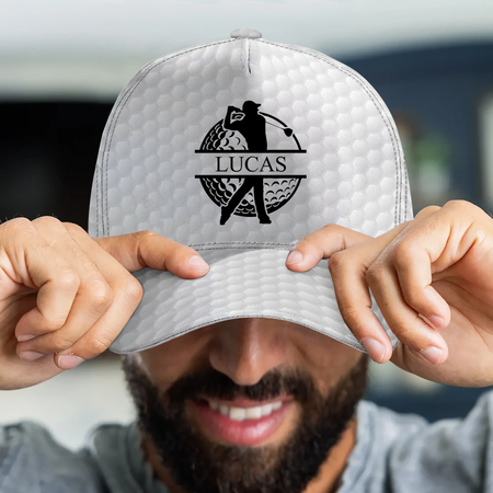 Personaliseret Classic Cap med Golf-Inspireret Monogram Style - Unique Everyday Sun Protection Gave