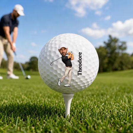 Personlig Foto Golfbold – En Unik Golfgave Med Dit Billede