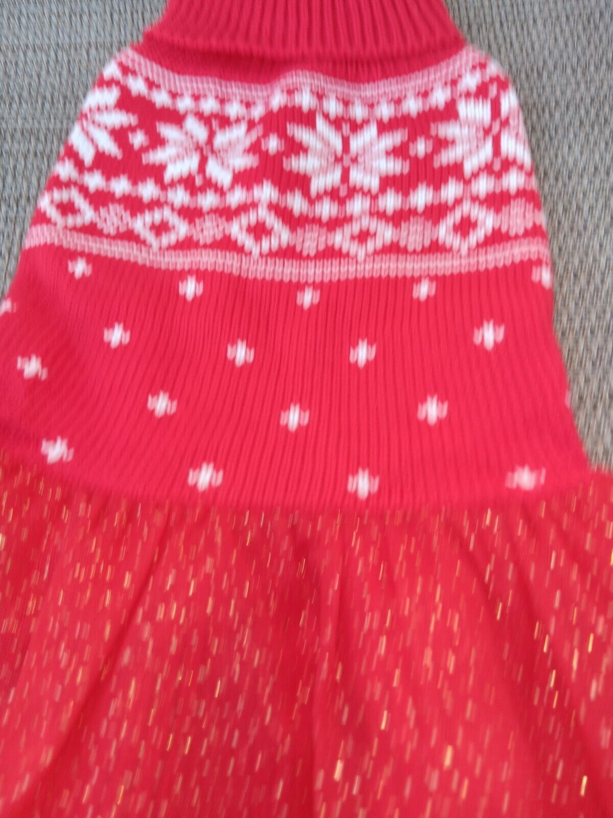 Dog Christmas Turtleneck Sweater Dress Size Small FREE SHIPPING