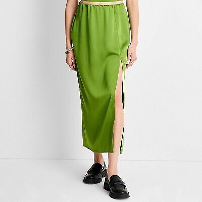 Women's A-Line Maxi Slip Skirt - A New Day Green M